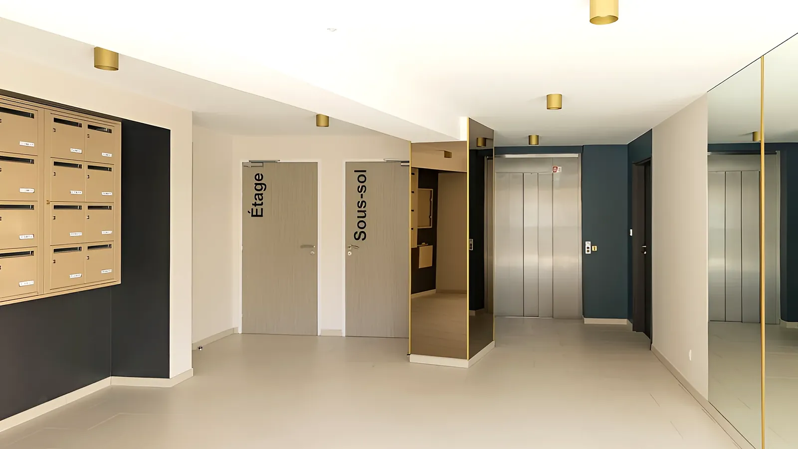 Couloir de desserte des appartements