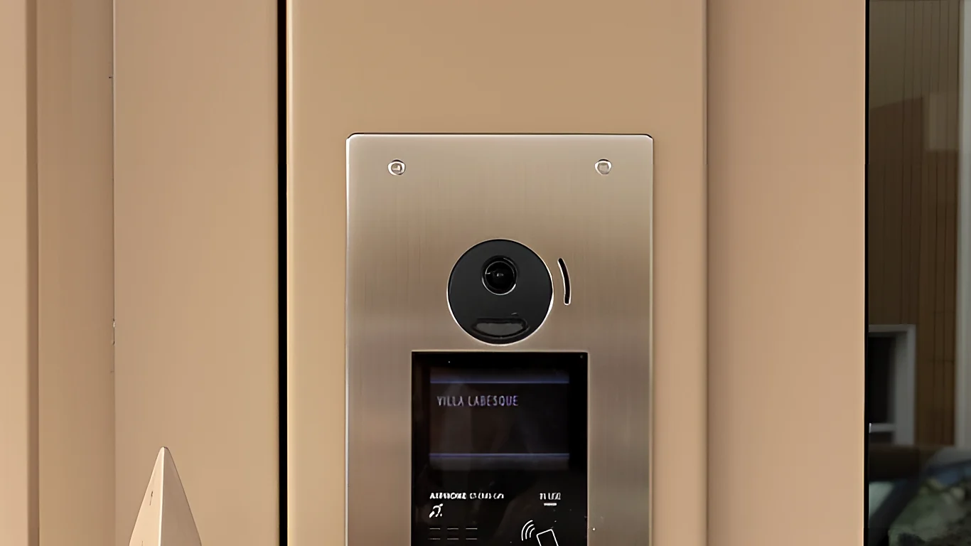 Le digicode et l'interphone de l'entrée